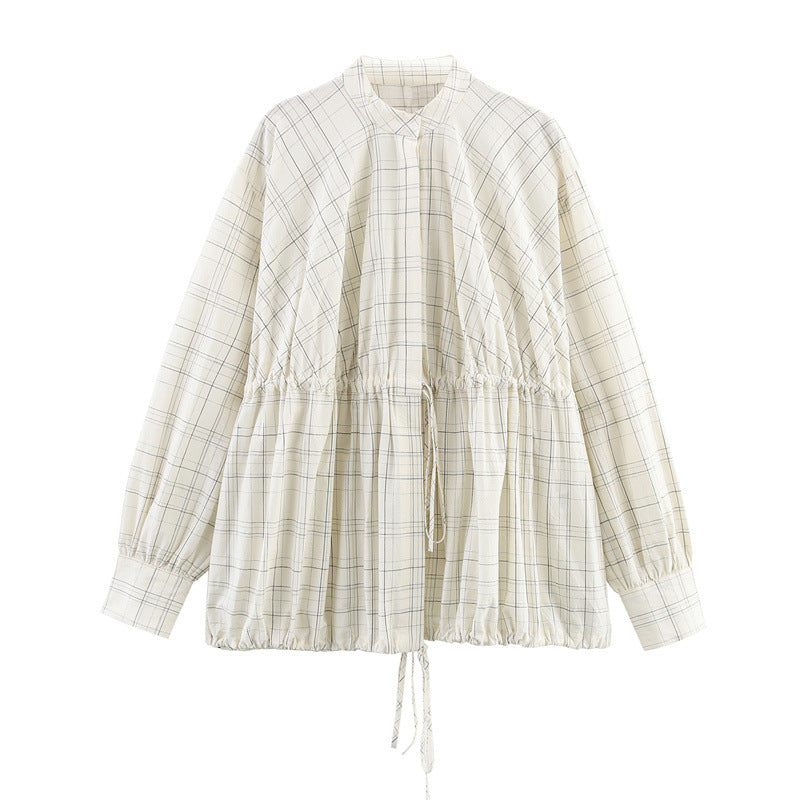 European And American Style Plaid Pilot Style Shirt Coat
