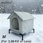 Kemorela Classic Style Outdoor Cat House With Warm Mats & Cold-Resistant Oxford Cloth - Large Enclosed Tent For All Seasons, Suitable For 10Kg Or Less Pets, Dog House In Winter, Pet Shelter, Cozy P...