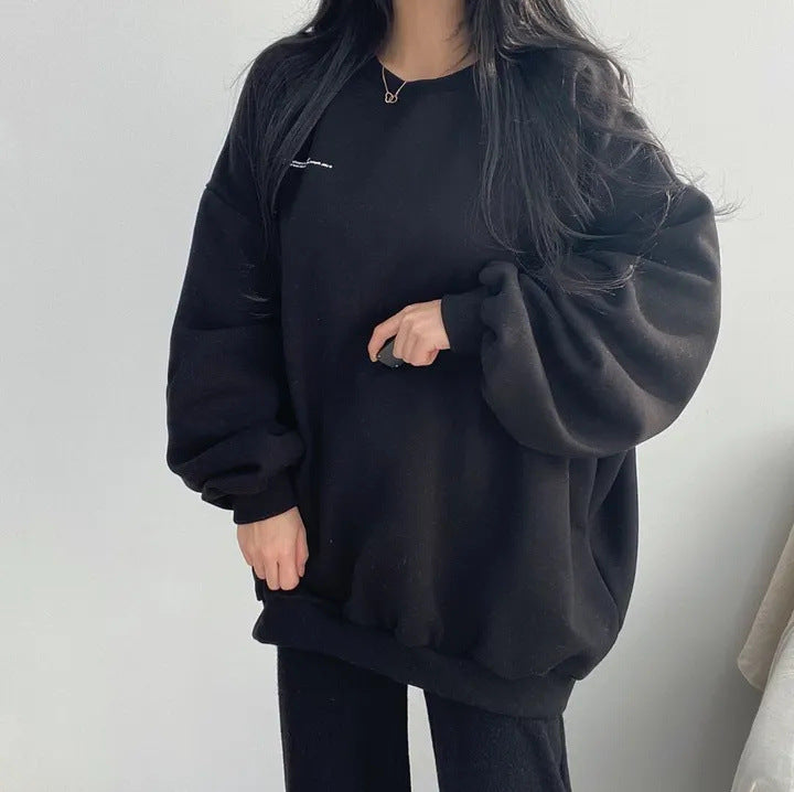 Plus Size American Moon Long Sleeve Cozy Cotton Sweater