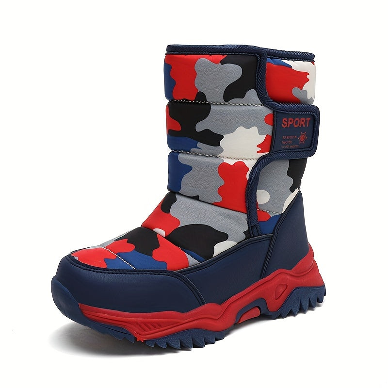 Unisex High‑Top Winter Snow Boots in Camouflage