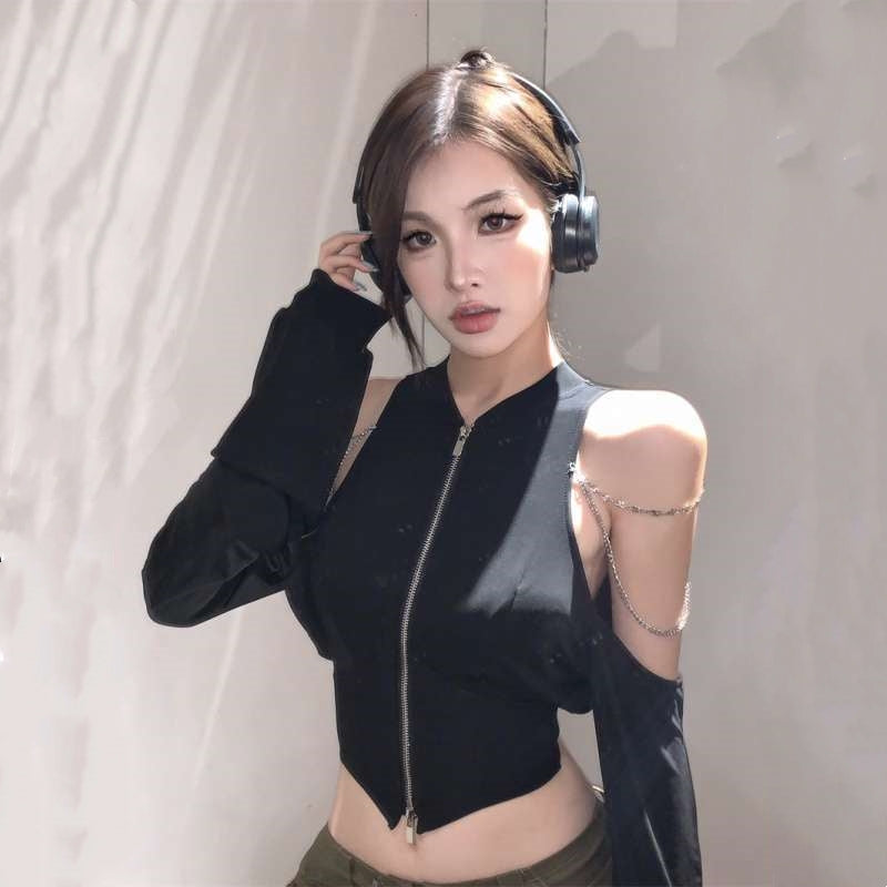 Women's Black I-Shaped Knitted Camisole