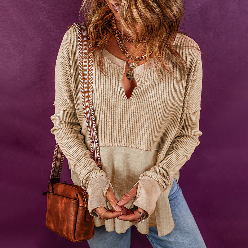 Women's Spring Simple European And American Style Versatile Pullover Top