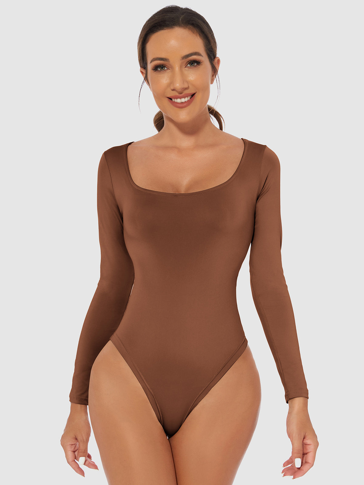 Women's Slim Fit U-Collar Polyester Jumpsuit