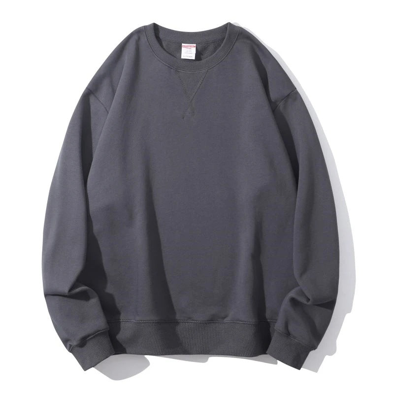 Men's Heavy Cotton Terry Crewneck Pullover Sweater