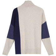Bestselling Patchwork Color-block Loose Turtleneck Sweater