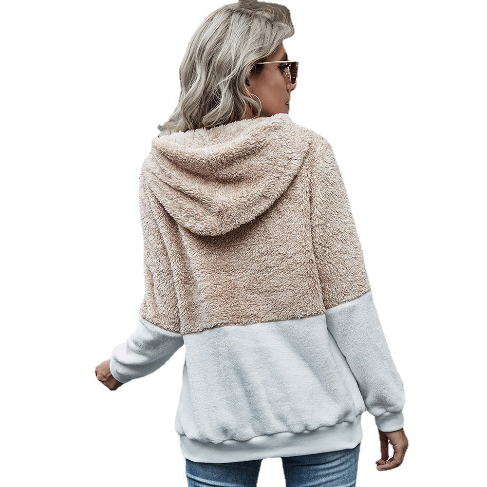 Women's Double-Sided Velvet Hooded Sweatshirt