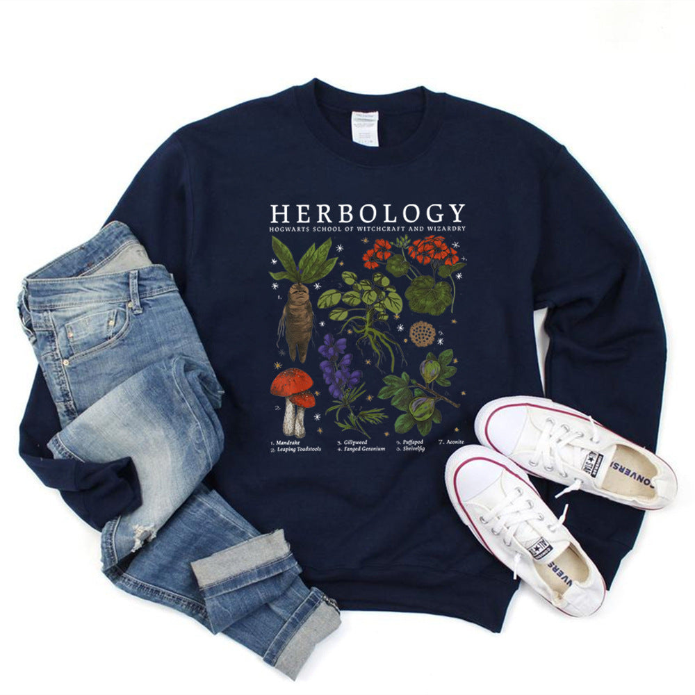Chic Women's Long-Sleeve Printed Pullover Sweater