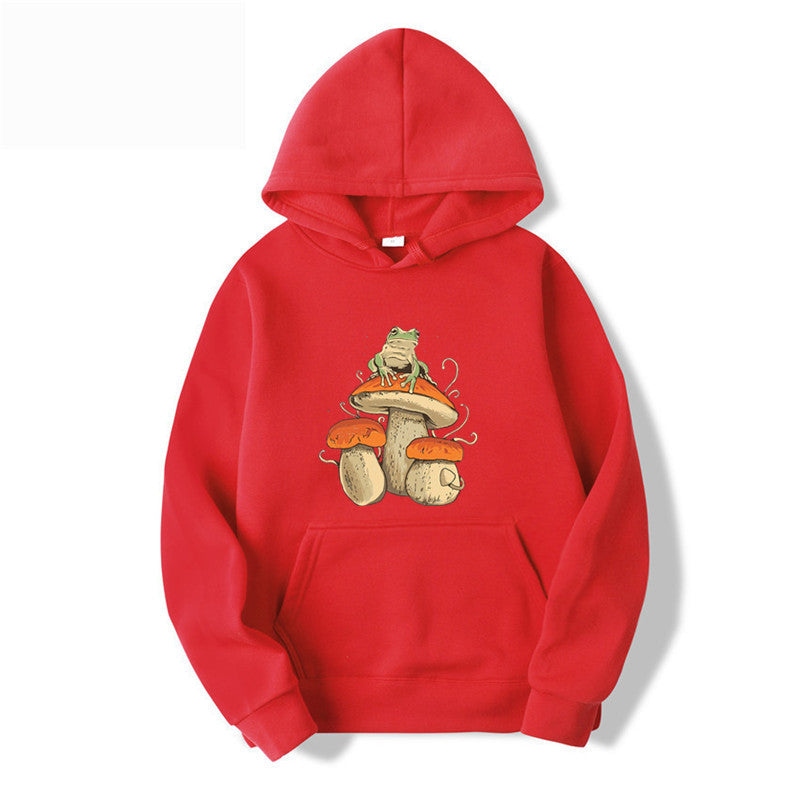 Letter Print Kangaroo Pocket Drawstring Hoodie