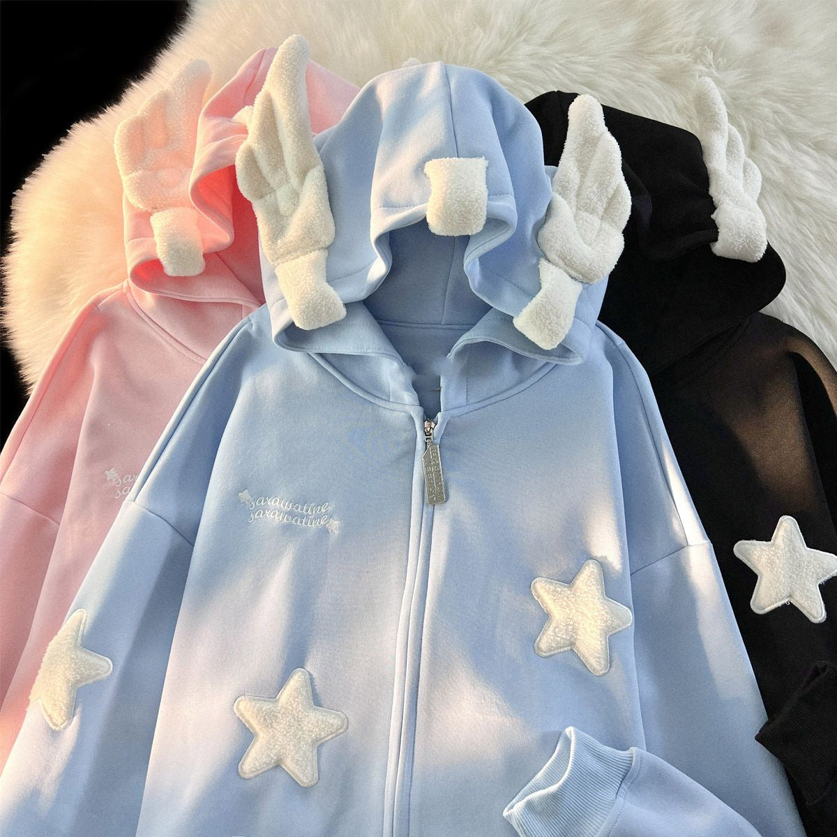 Cosmic Starry Sky Velvet Cardigan Sweatshirt