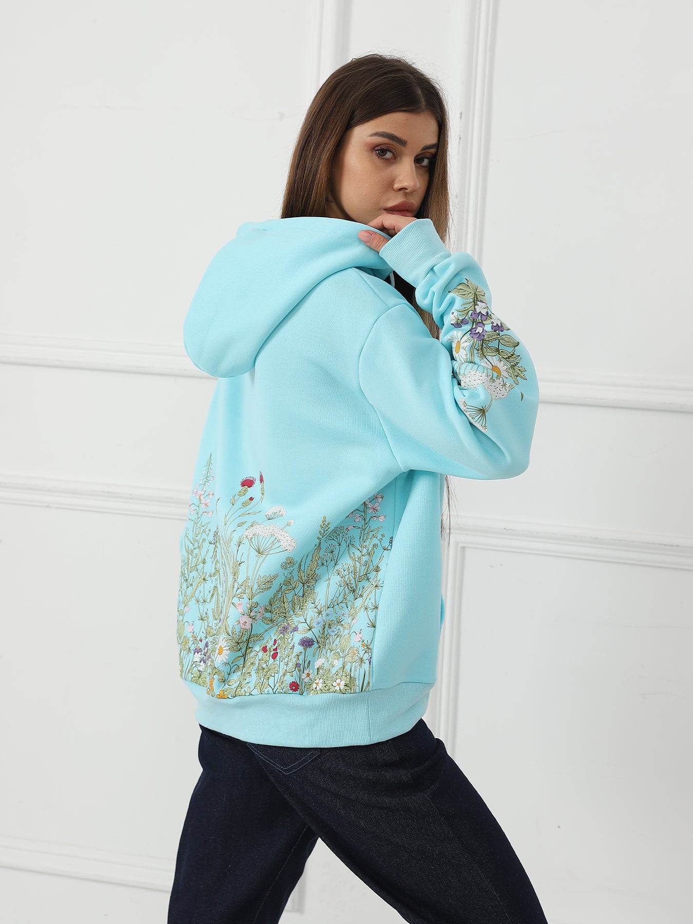 Women's Floral Long Sleeve Sweatshirt
