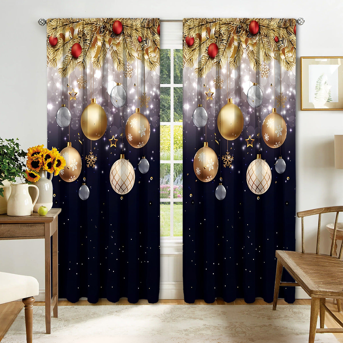 Digital Printed Christmas Curtains