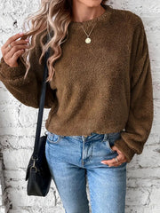 Cozy Double-Sided Fleece Casual Sweatshirt for Women