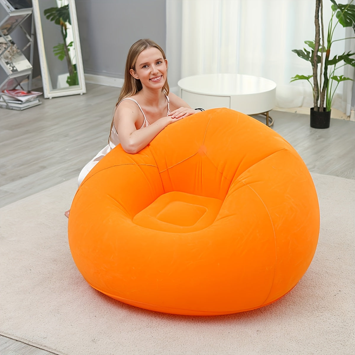 Inflatable Bean Bag Chair with Air Pump, Multi-Color