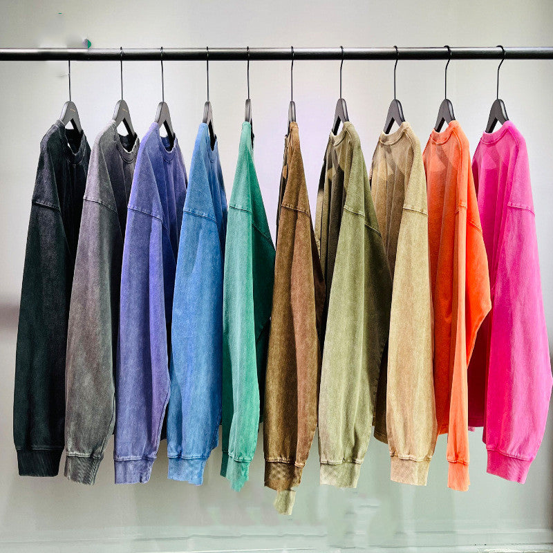 Solid Blank Ribbed Sleeve T Shirt