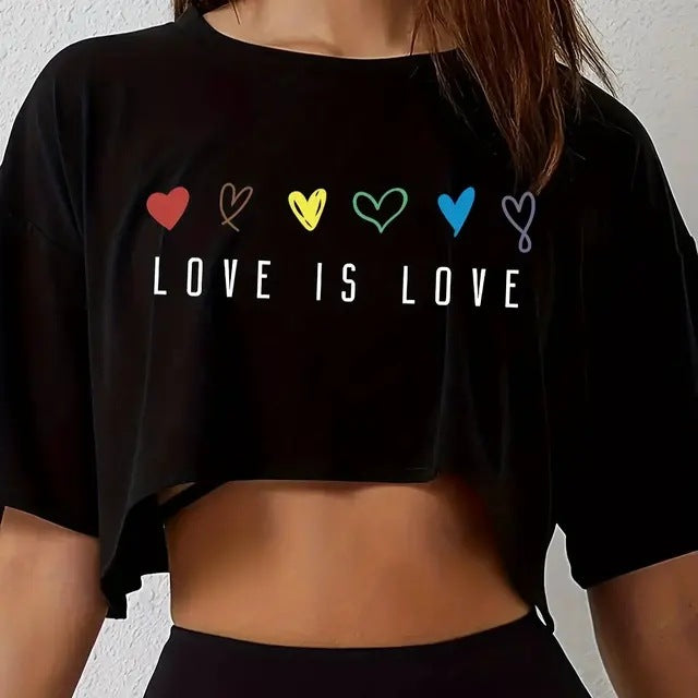 Breathable Loose-Fit Crop Top for Women – Casual Summer Tee