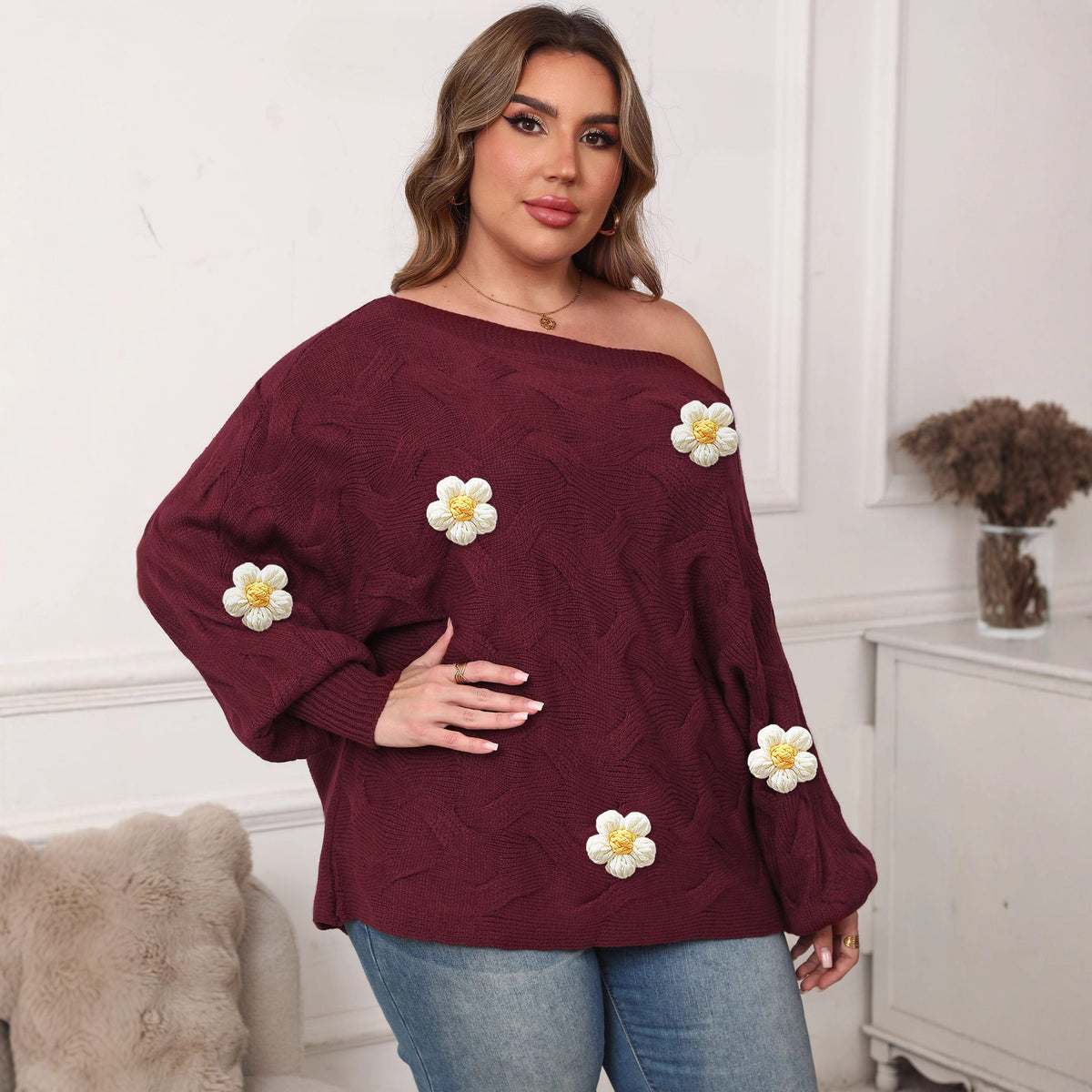 Batwing Sleeve Loose Pullover Female Female
