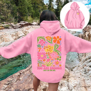 Fleece-Lined Floral Hoodie for Ultimate Winter Warmth
