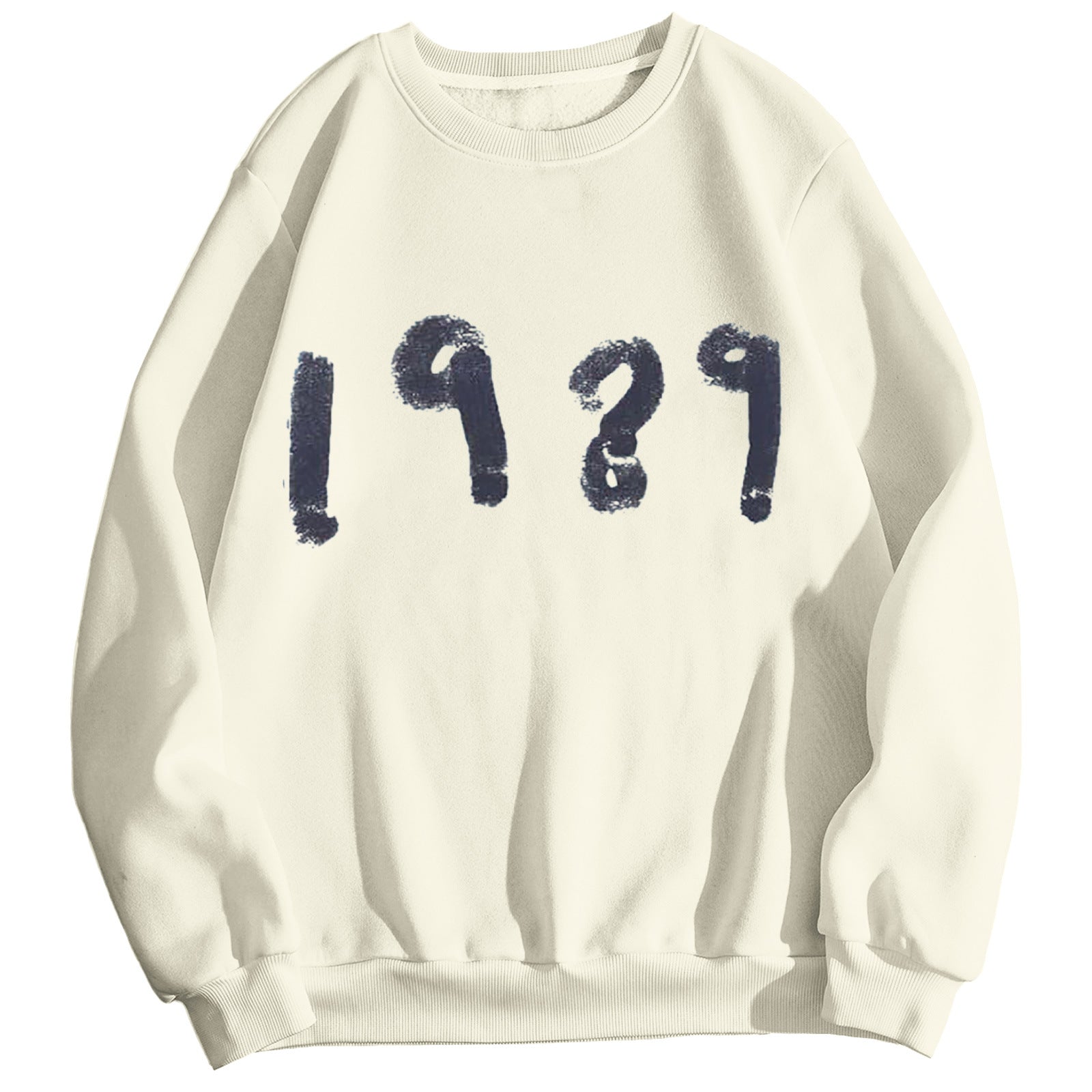 Women's 1989 Casual Long Sleeve Loose Round Neck Sweater