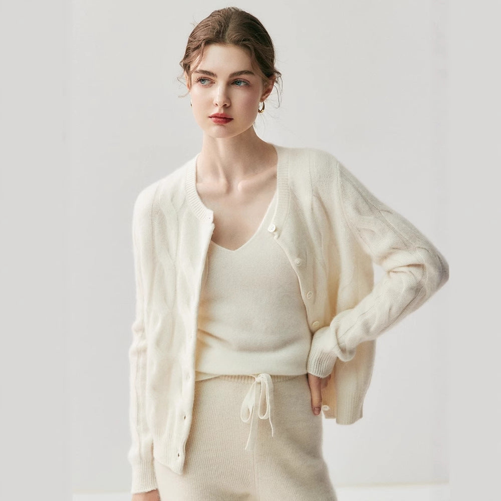 Ribbed Sweater with a Crew Necksoft