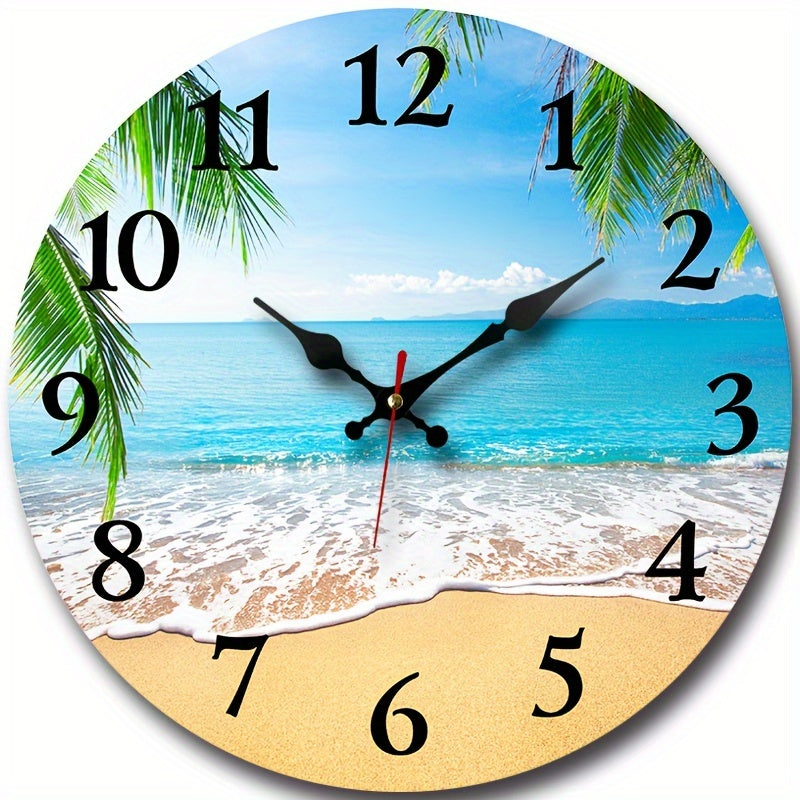 [Silent Clock] Wooden Round Craft Decorative Wall Clock | One Pack | Without Battery | Silent | Living Room Decoration, Bedroom | Modern