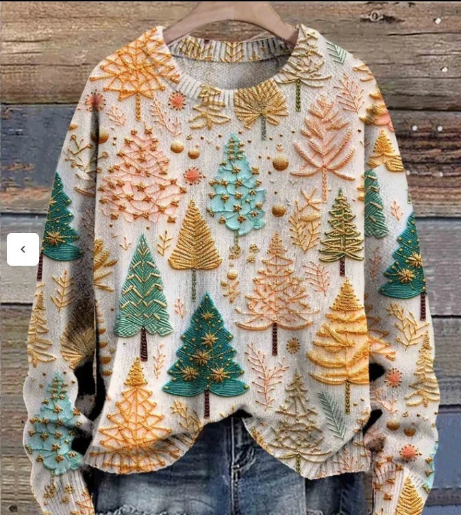 Festive Women's Christmas Pullover Holiday Sweater