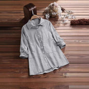 Cropped Casual Shirt With A Fitted Waist And Spliced Design