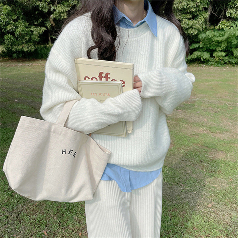 Soft Glutinous Gentle Loose and Idle Pullover Sweater