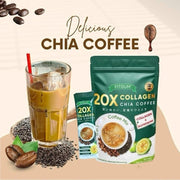 Collagen Chia Coffee Sachets – 10 Pack, 12 g Each, 11‑in‑1 Functional Coffee Blend