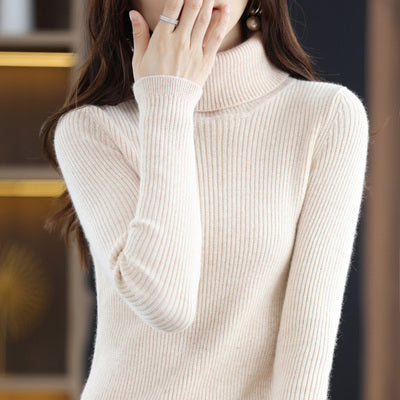 Autumn and Winter Women's Slim-fit Pullover Knit Sweater for Layering