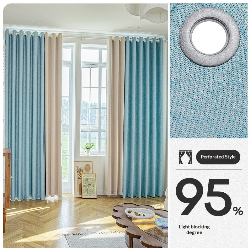 Drill Free Installation High Precision Blackout Curtain with Rod