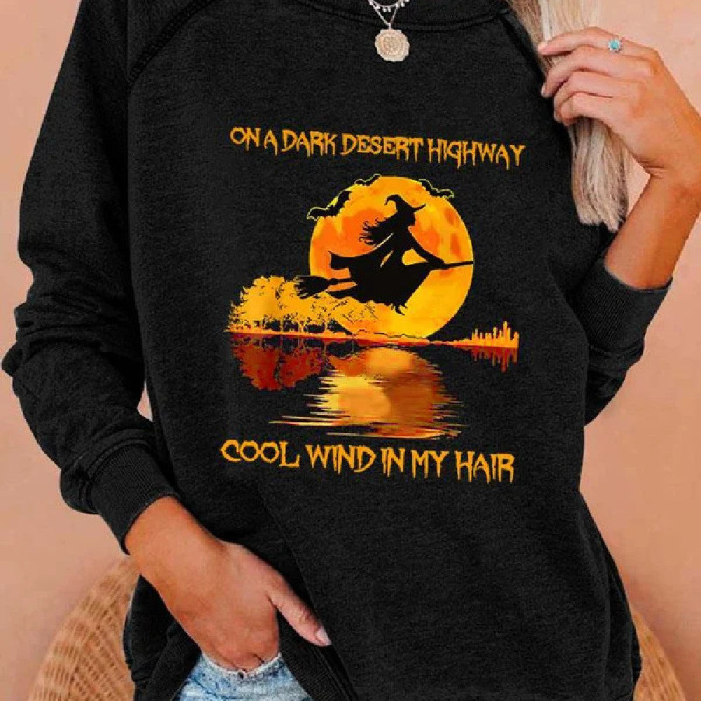 Women's Casual Halloween Graphic Print Sweatshirt