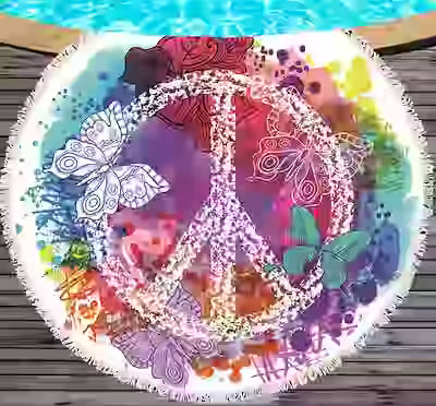 Absorbent Round Beach Towel