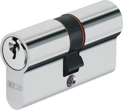 Nickel button cylinder lock with 40-65 mm throw
