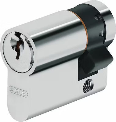 High-security button cylinder lock for doors