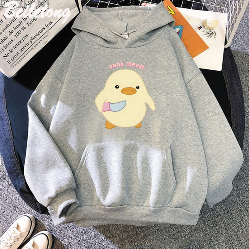 Women's Casual Cartoon Graphic Loose Hoodie