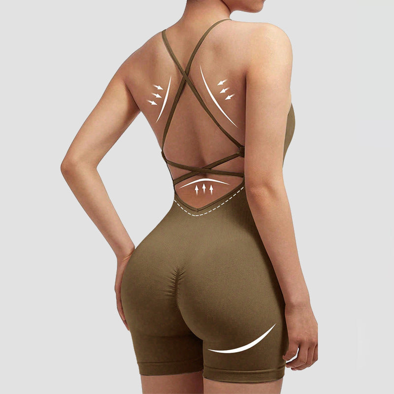 European And American-style Vest-style Yoga Bodysuit