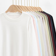 Classic Cotton Long-Sleeve Crew Neck Tee – Effortless Everyday Comfort