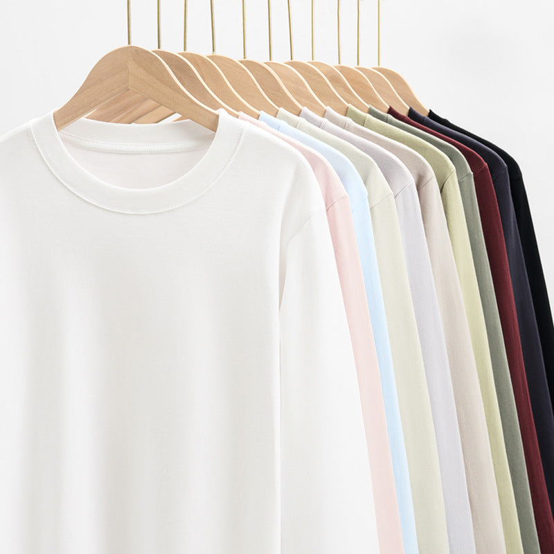 Classic Cotton Long-Sleeve Crew Neck Tee – Effortless Everyday Comfort
