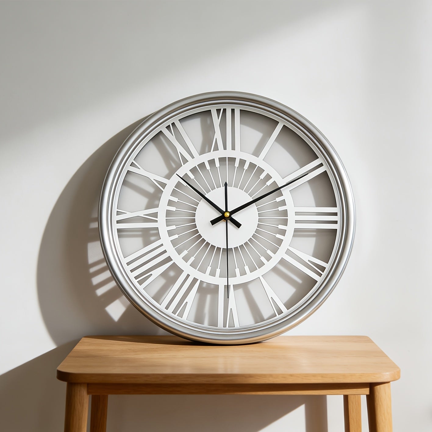 Silent Metal Wall Clock – 3D Iron Art Design, No Ticking Sound – Perfect for Living Room or Bedroom