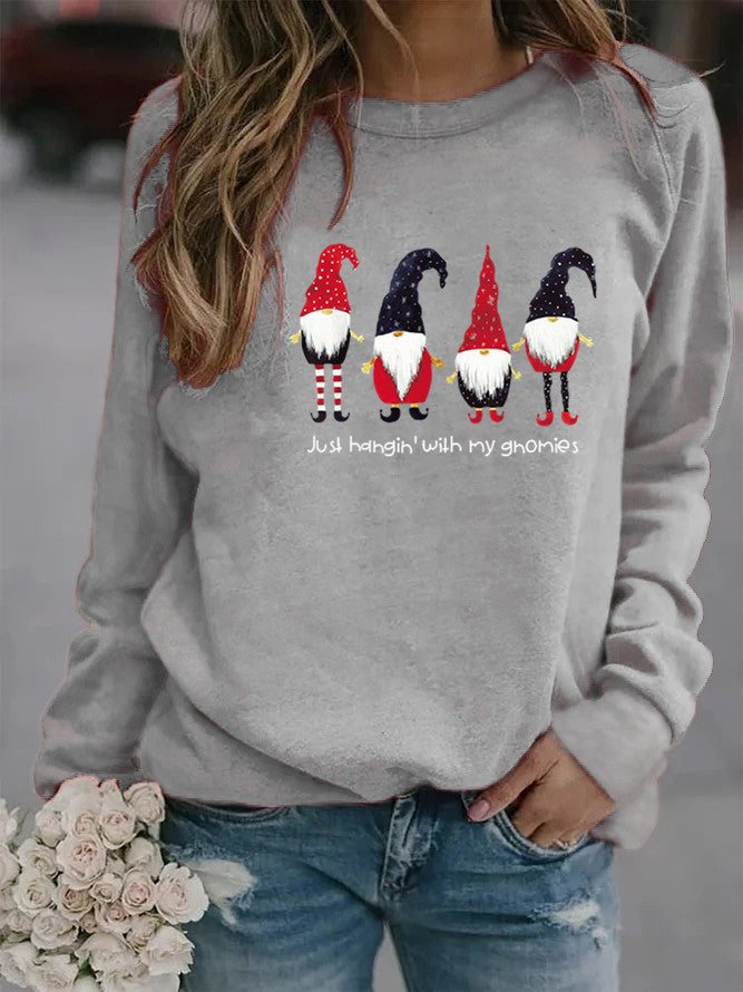 Cozy Letter Print Crew Neck Sweatshirt
