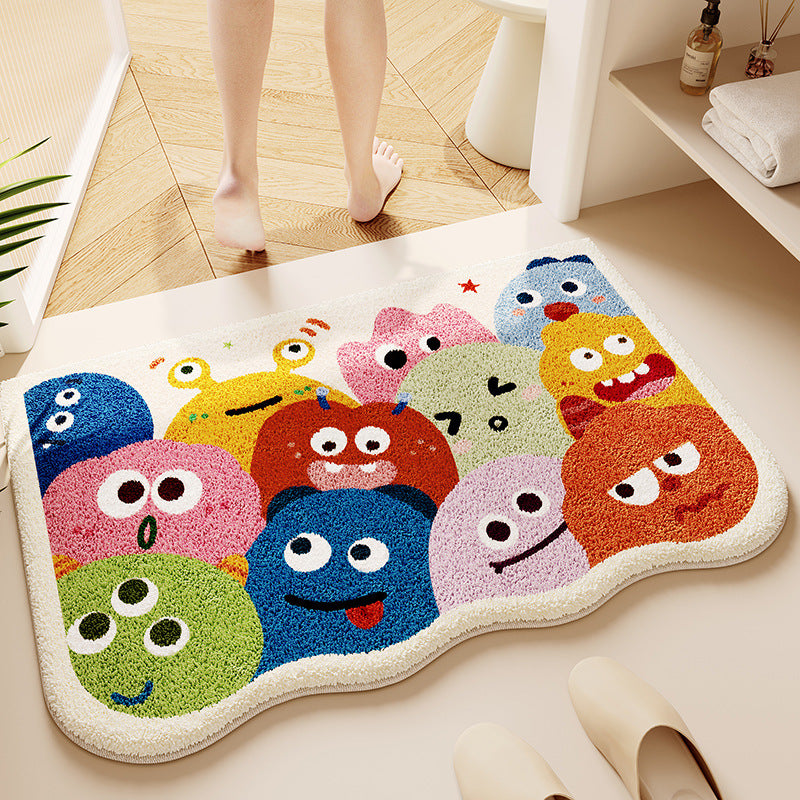Thickened Plush Water-absorbent Bathroom Floor Mat