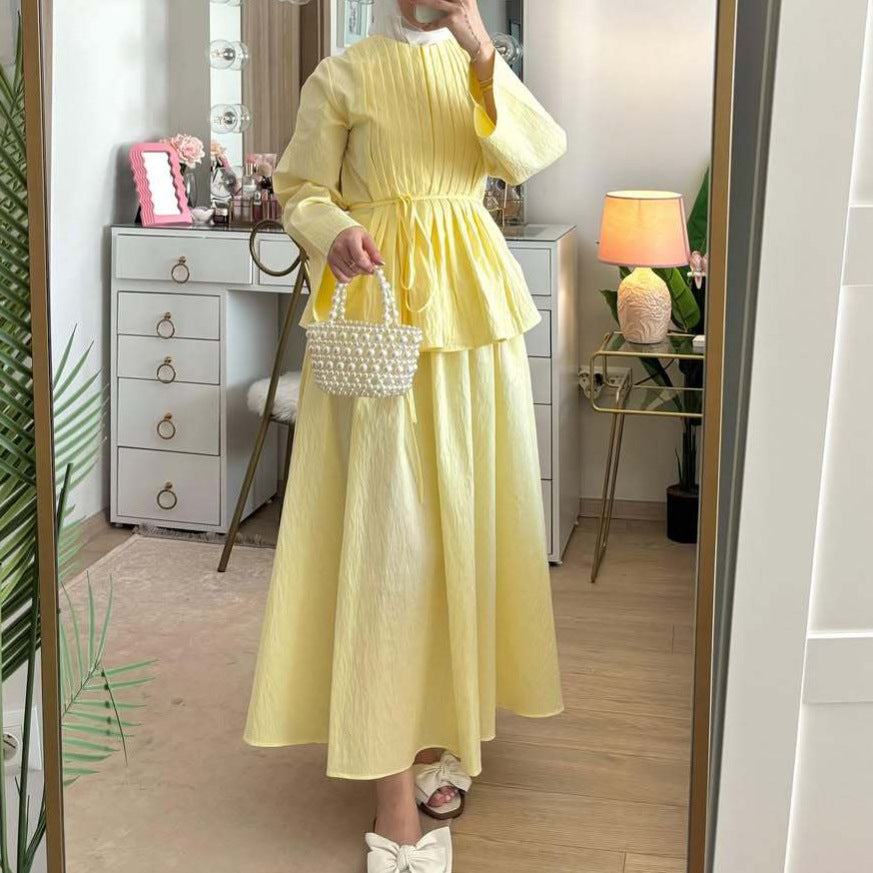 High-waisted Tummy-flattering, Loose-fitting Skirt