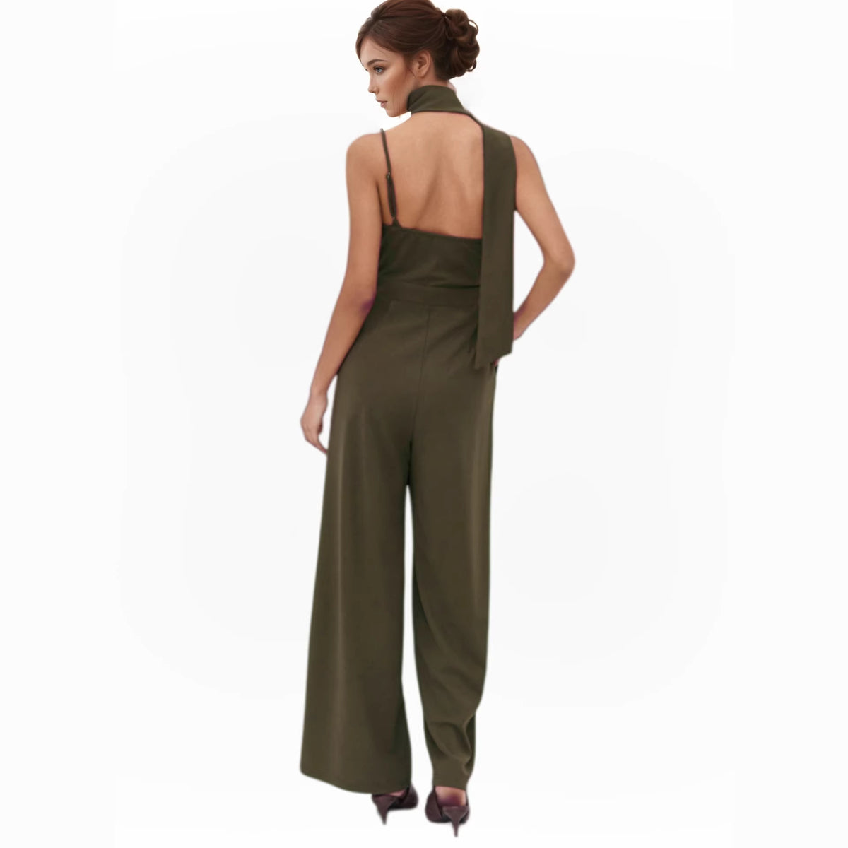 Chic Sleeveless Knit Jumpsuit with Pockets