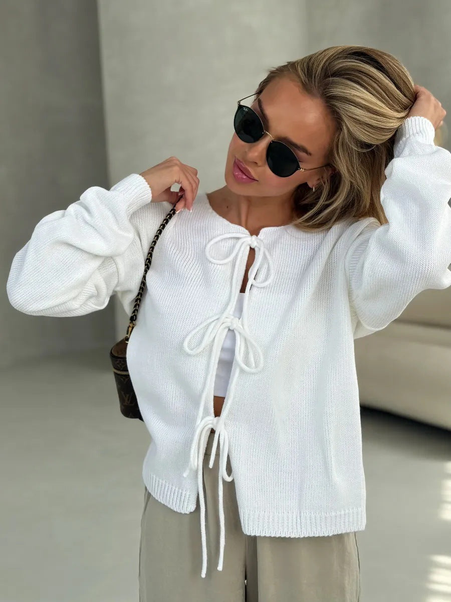 Loose Round-neck Long-sleeved Women's Sweater