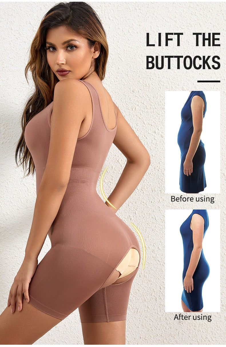 Seamless Postpartum Waist Trainer & Body Shaper Bodysuit