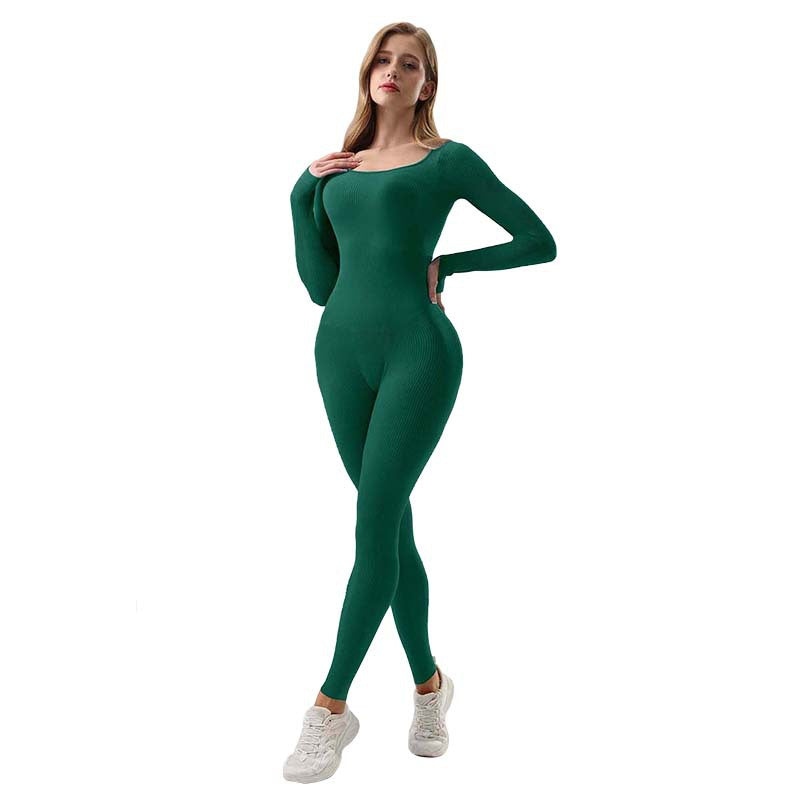 Sports Workout Clothes Slim Thread Long Sleeve Tights