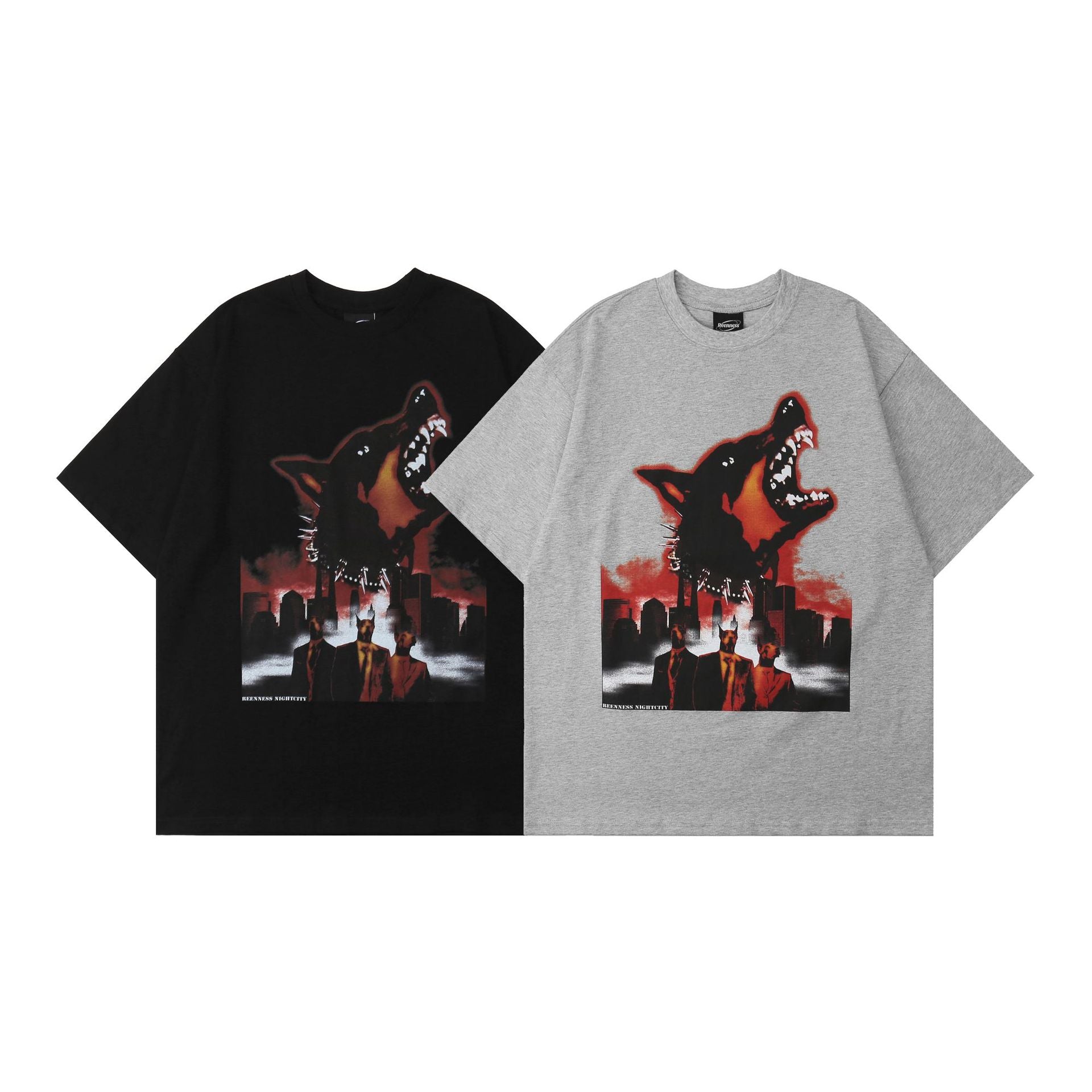 Streetwear Dog Graphic Men's Short Sleeve Tee