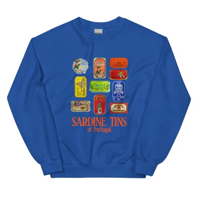 Trendy Canned Fish Print Crewneck Sweatshirt
