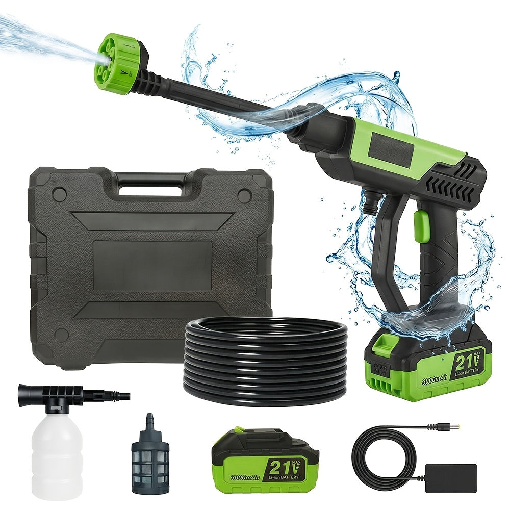 Cordless 1450 PSI Pressure Washer with Brushless Motor, Battery and Charger, 6‑in‑1 Nozzle Set and 180° Rotating Spray