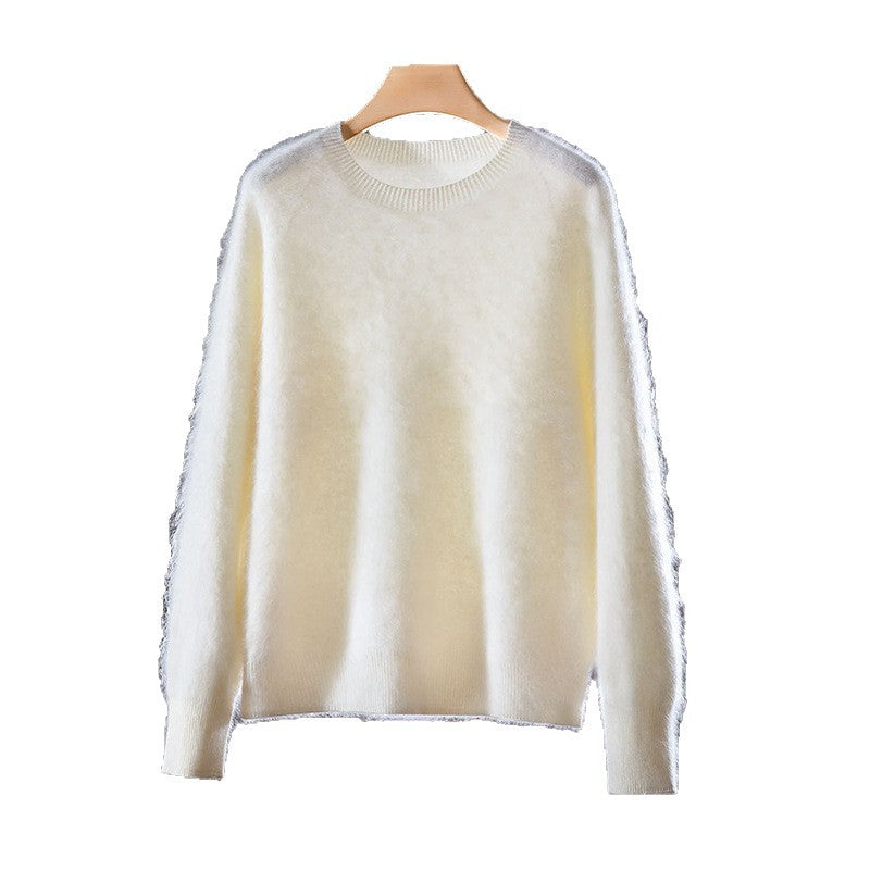 Womens Loose Warm Soft and Fluffy Autumnwinter Fleece Top